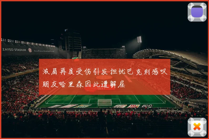 浓眉再度受伤引发担忧巴克利感叹朋友哈里森因此遭解雇